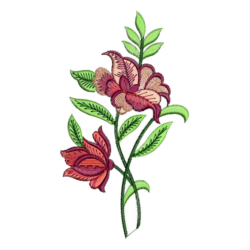 Elegant Floral Embroidery Design For Dresses
