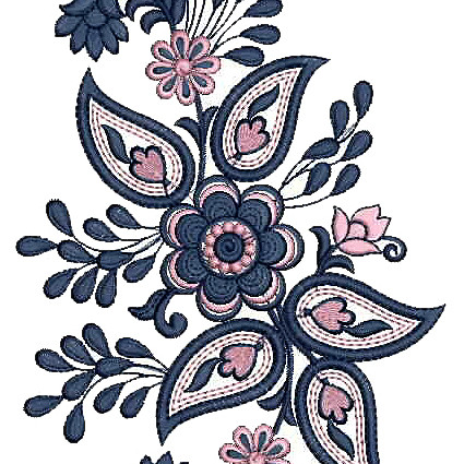 Elegant Leaf Applique Emboridery Design 25853