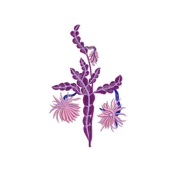 Elegant Decorative Leaf Embroidery Design