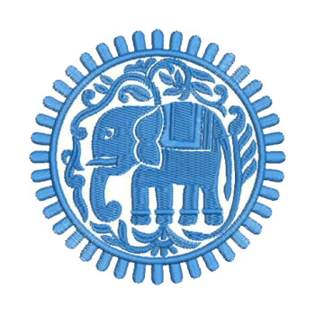 Elephant Embroidery Design For Blouse