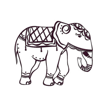 Elephant Embroidery For Kids Kurta