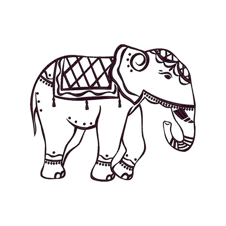 Elephant Embroidery For Kids Kurta