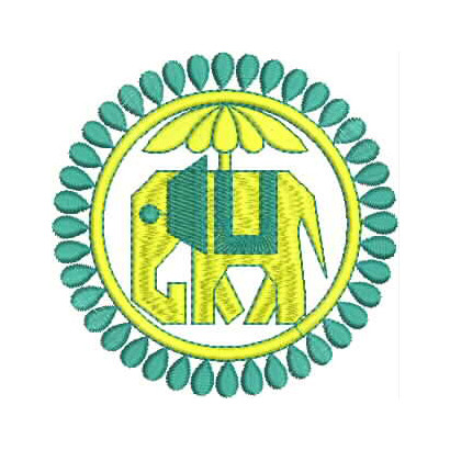 Elephant Machine Embroidery Design