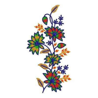 Enchanting Botanical Monogram Embroidery Design