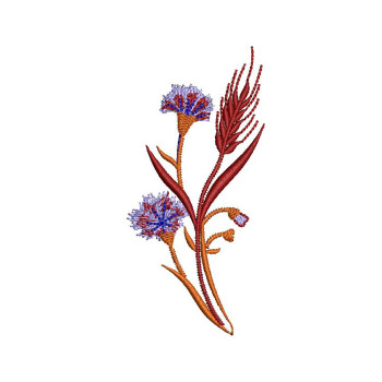  Charming Wildflower Bouquet Applique Embroidery Design