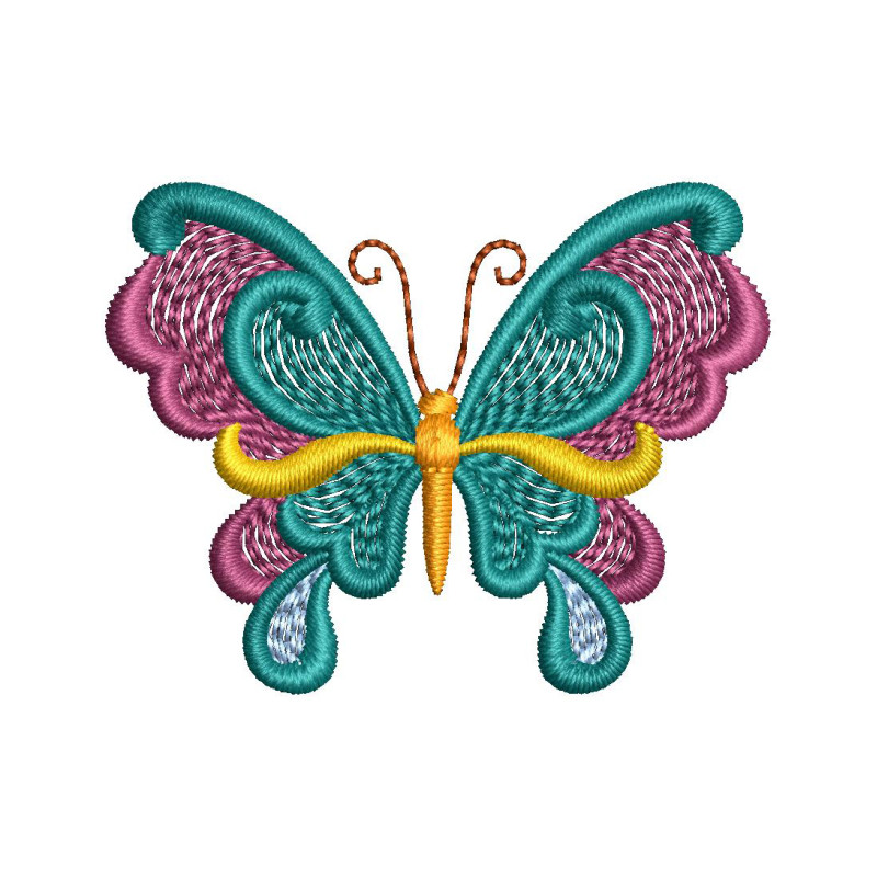  Detailed Butterfly Embroidery Design
