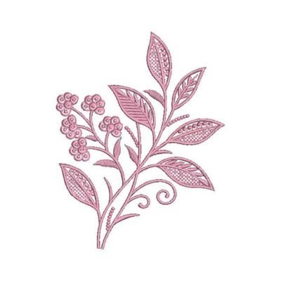Enchanting Folk Style Flower Embroidery Design