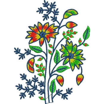 Stunning Floral Extravaganza Embroidery Design