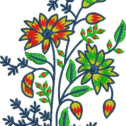Stunning Floral Extravaganza Embroidery Design