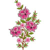 Delicate Flower Petals Blossom Beauty Embroidery Design