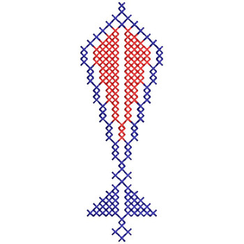Enchanting Jalachara Cross Stitch Embroidery Design