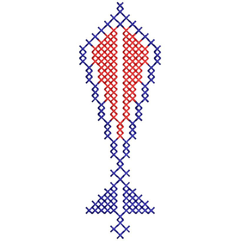 Enchanting Jalachara Cross Stitch Embroidery Design