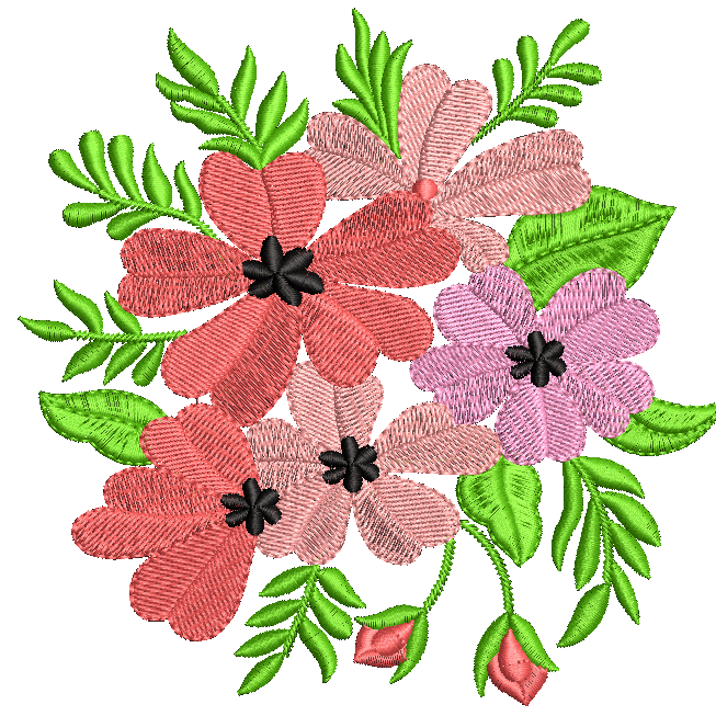 Large Classic Daisy Applique Embroidery Design