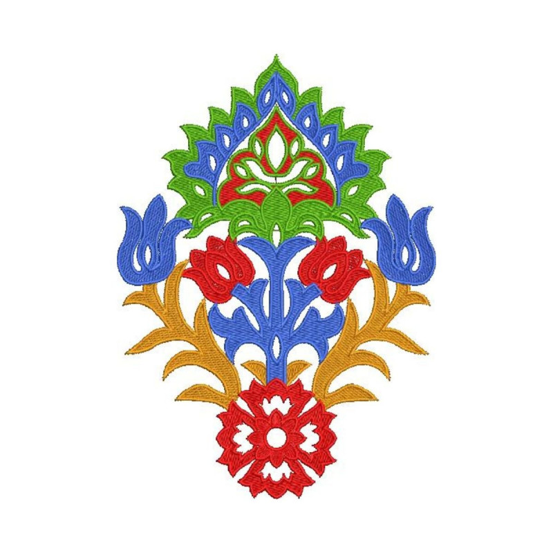 Striking Tanzania Applique Embroidery Design (4 Colors, 21cm x 15cm)