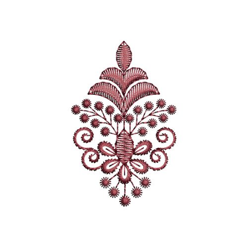 Embroidery Butti For High Low Hemline