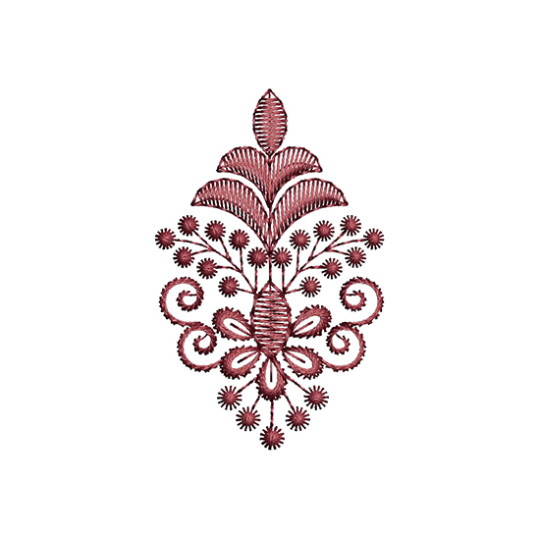 Embroidery Butti For High Low Hemline