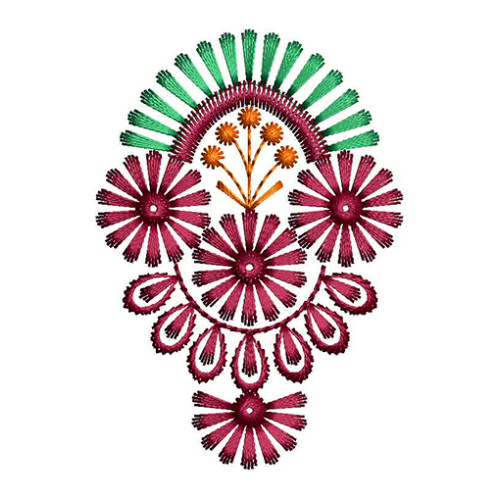 Embroidery Pattern For Dupatta