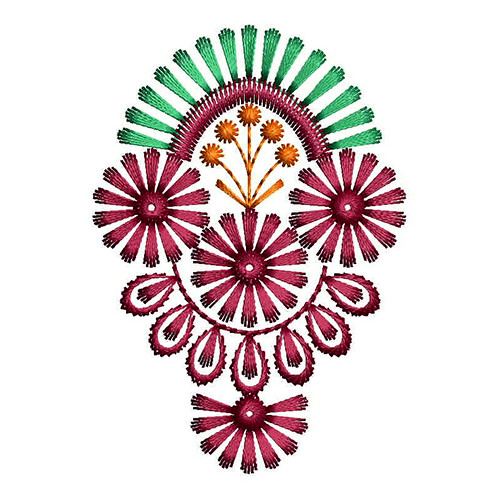 Embroidery Pattern For Dupatta