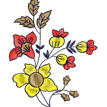 Embroidery Flower Design For Mens Shirt