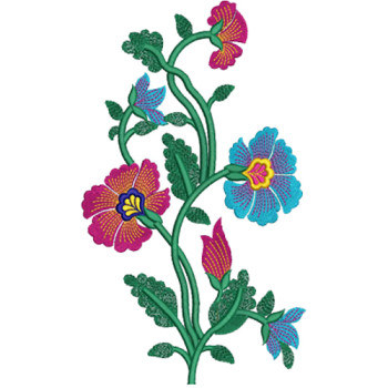 Embroidery Flower Vine For Sharara