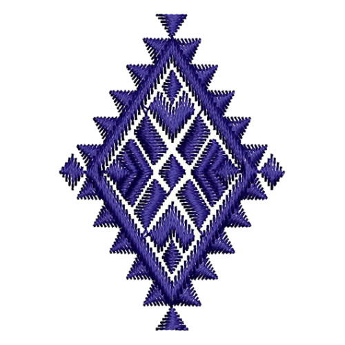 Embroidery Geometric Applique Design