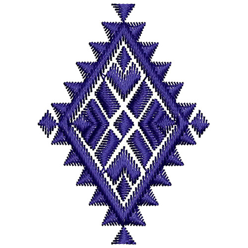 Embroidery Geometric Applique Design