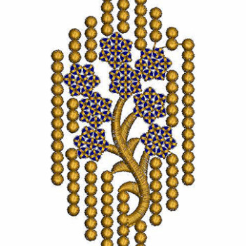 Embroidery Motif With Sequins