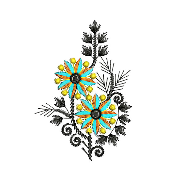 Embroidery Patch Pattern For Kurtis