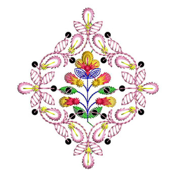 Embroidery Applique With Sequins