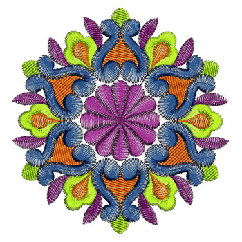 Embroidery Rangoli Pattern For Saree