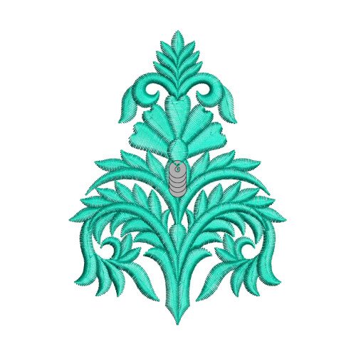 Fabric Floral Applique Embroidery Design