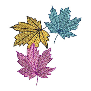 Fall Leaves Machine Embroidery Design