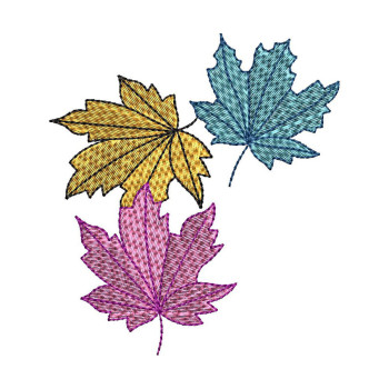 Fall Leaves Machine Embroidery Design