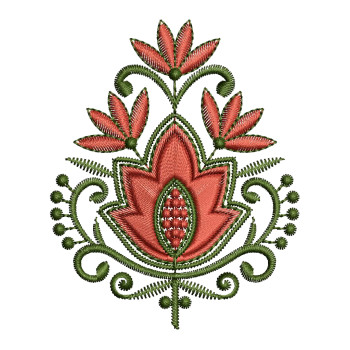 Fancy Flower Butta Embroidery