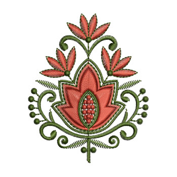 Fancy Flower Butta Embroidery