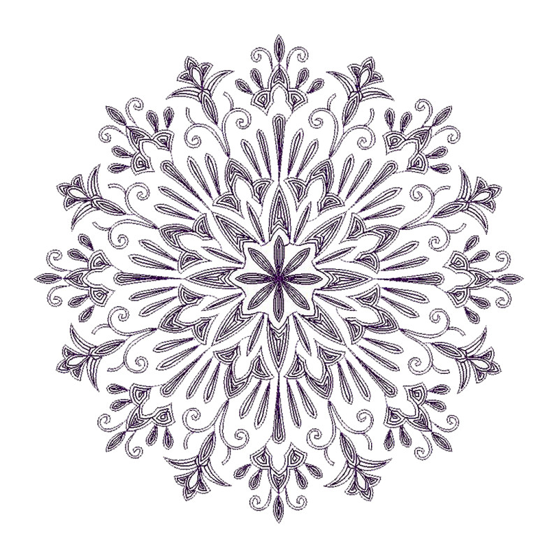 Fancy Flower Patch Embroidery Design 21225