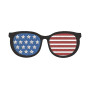 Female American Goggles USA Flag Embroidery Design