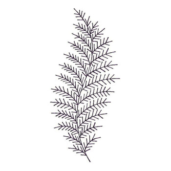 Fern Leaf Embroidery Applique