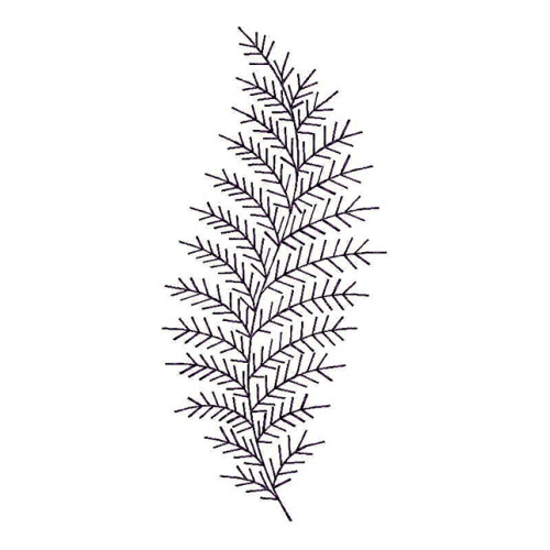 Fern Leaf Embroidery Applique