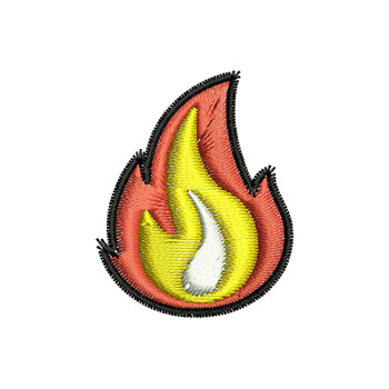 Fire Flame Fill Embroidery Design