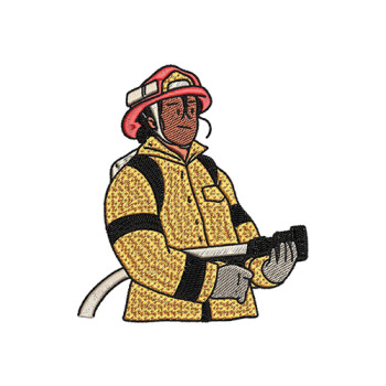 Firefighter Embroidery Design