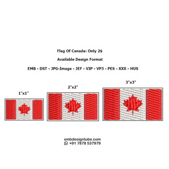 Flag Of Canada Embroidery Design 24890