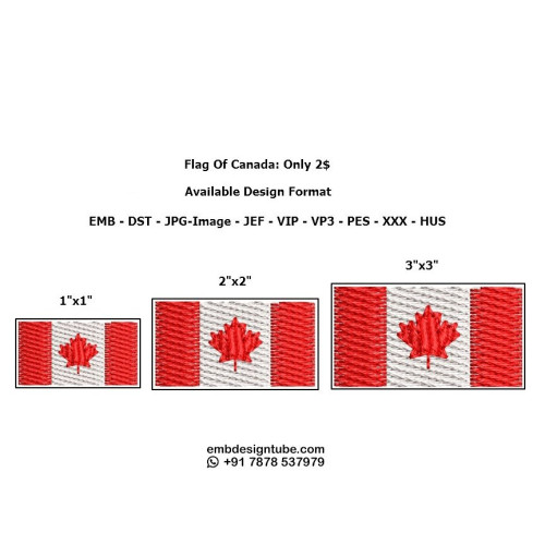 Flag Of Canada Embroidery Design 24890