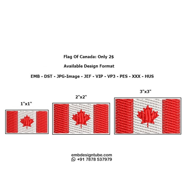 Flag Of Canada Embroidery Design 24890