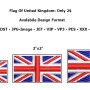 Flag Of United Kingdom Embroidery Design 24891