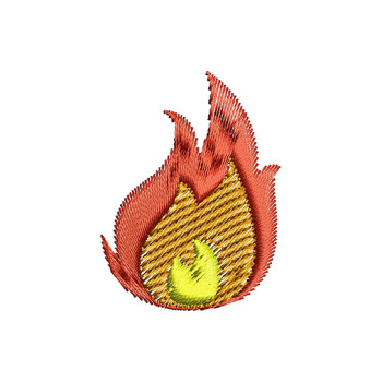 Flame Embroidery Design