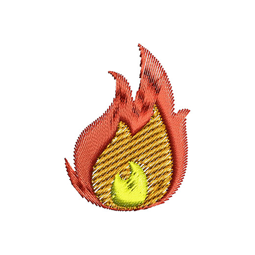 Flame Embroidery Design