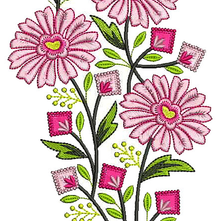 Flat Embroidery Applique Design 25861