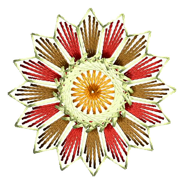 Flat Embroidery Flower Applique 26162