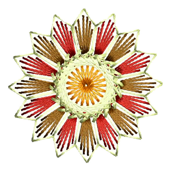 Flat Embroidery Flower Applique 26162